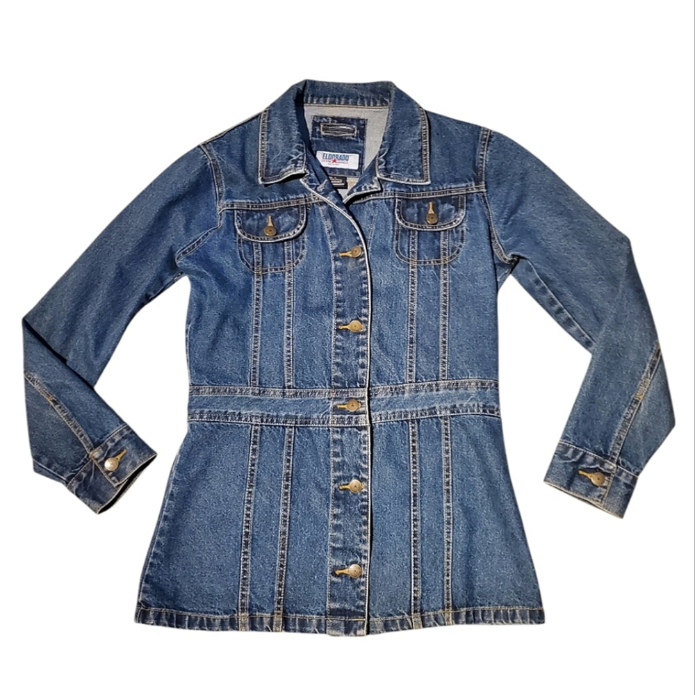 Eldorado Denim Co. Jean Jacket 90s Y2K 70s-Style Boho Western Cowgirl Medium